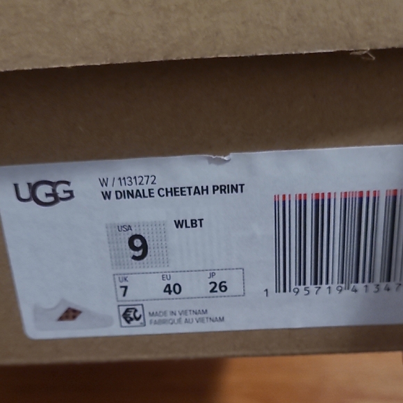 UGG Women's Sneakers in White with Leopard Accents - Picture 2 of 11